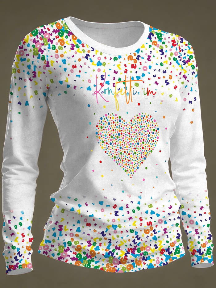 Denisse | חולצת טי קז'ואל עם שרוול ארוך עם הדפס לנשים