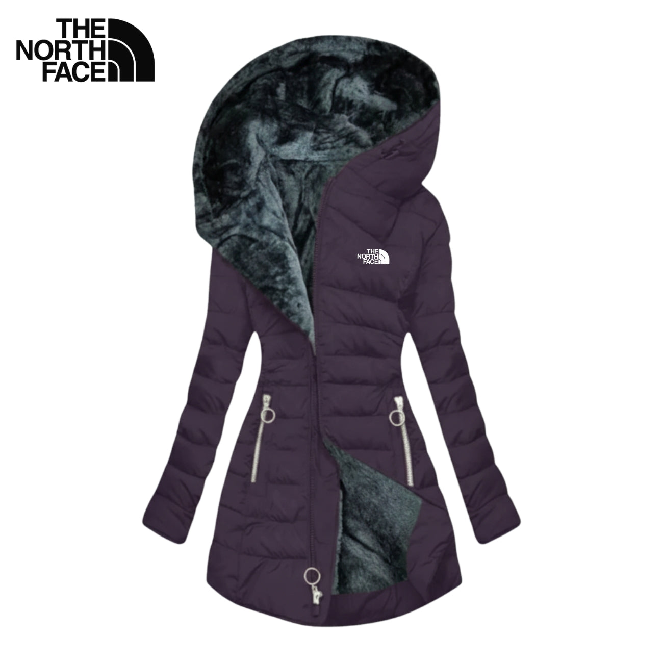 Malika | מעיל פוך ארוך עם כובע וריפוד רך