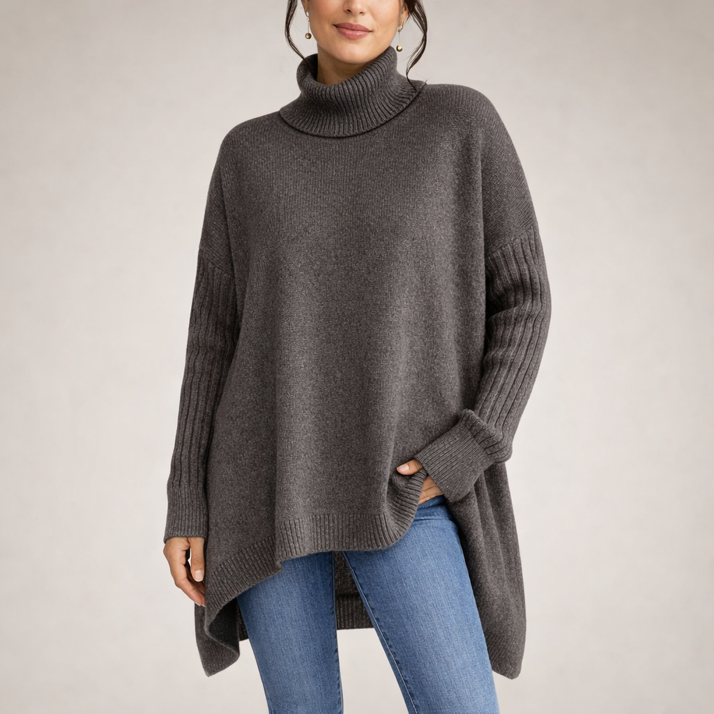 Ewa | סוודר גרנט גבוה במידה אוברסייז