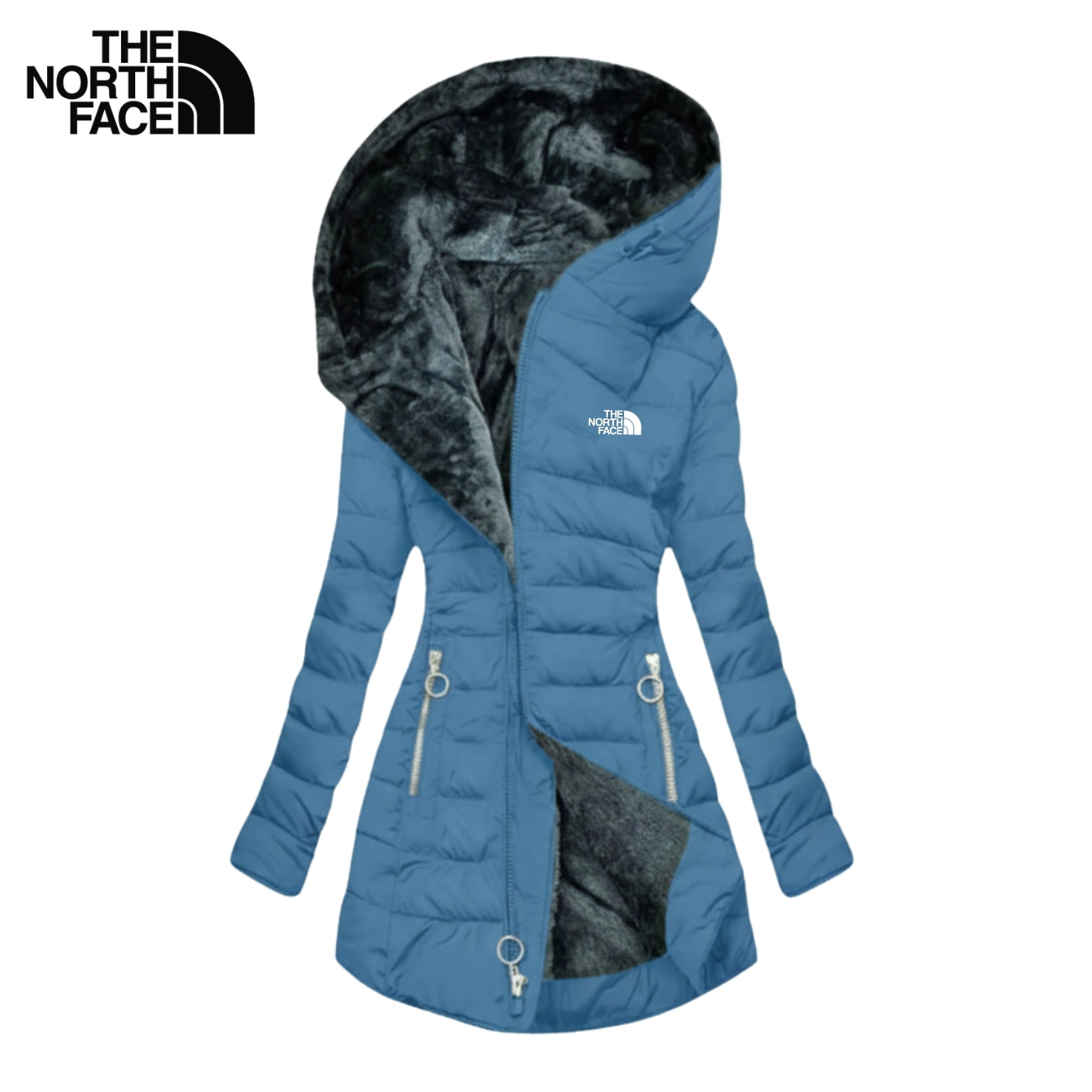 Malika | מעיל פוך ארוך עם כובע וריפוד רך