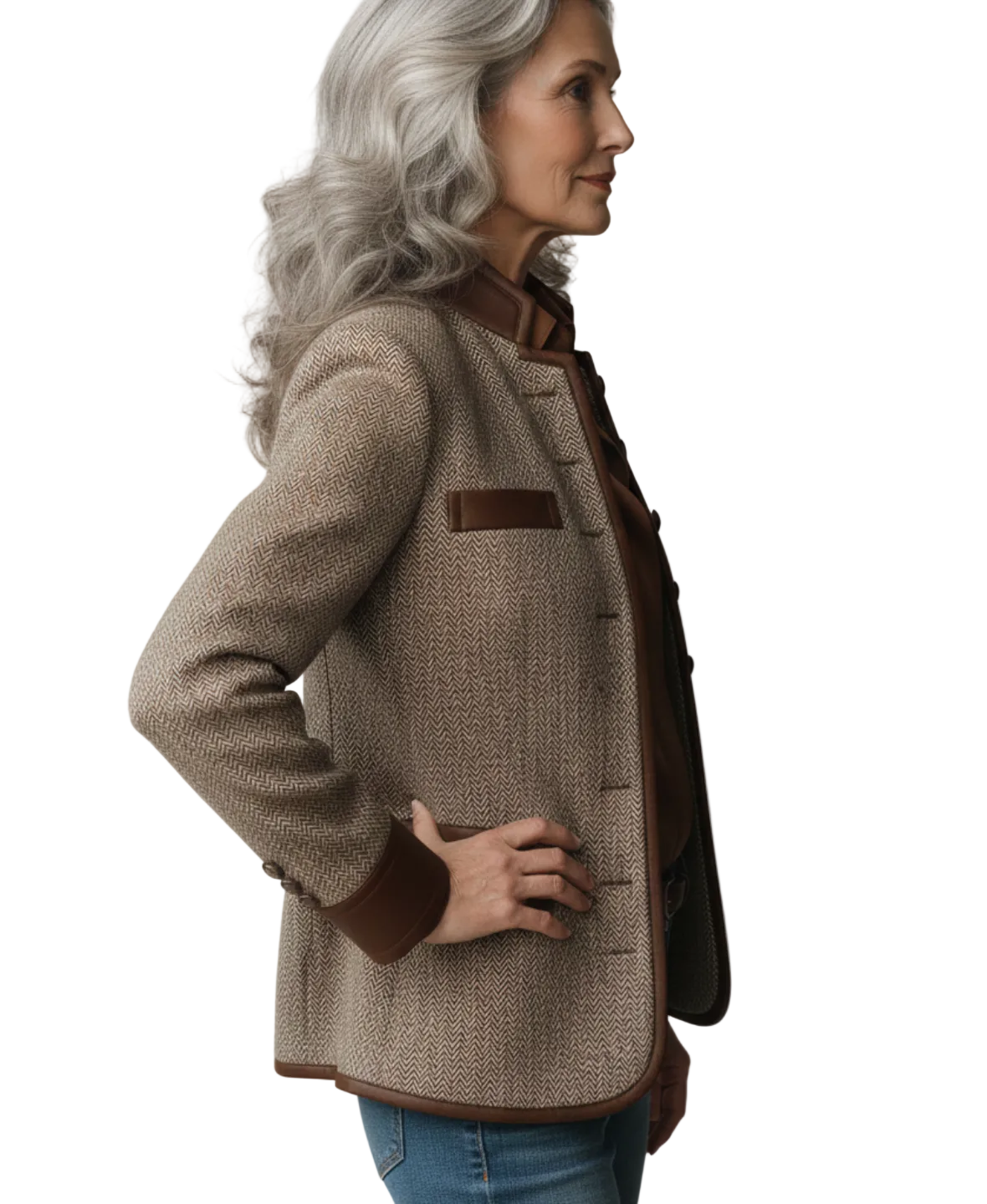 Clarine | בלייזר קלאסי עם צווארון גבוה וכפתורים