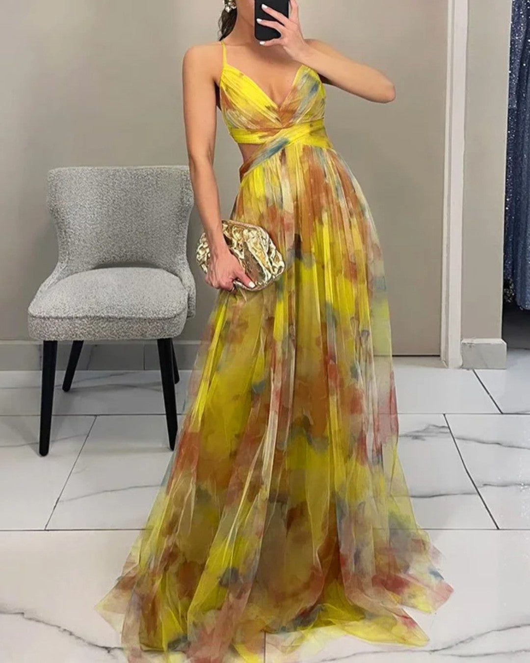 Honora | שמלת מקסי עם הדפס פרחים מקסים