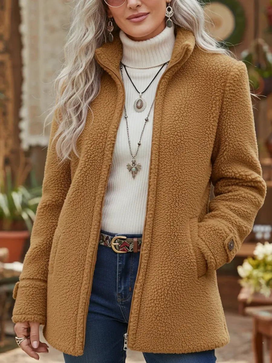 Annelies | ז'קט בינוני רך עם רוכסן