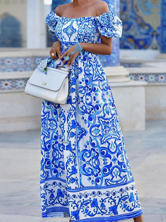 Amalfi | שמלת מקסי אלגנטית ללא כתפיים