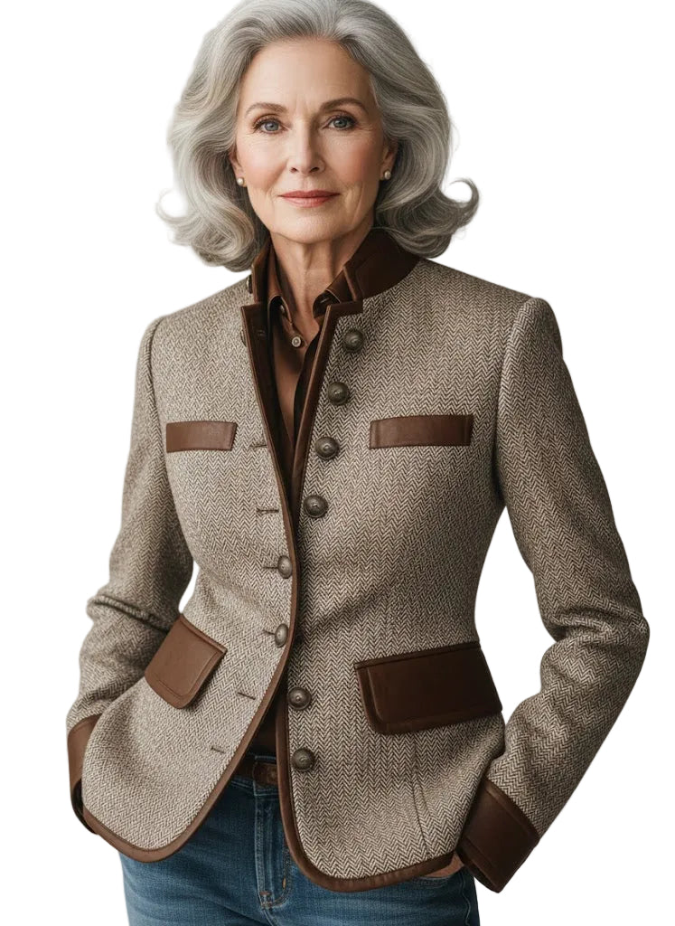 Clarine | בלייזר קלאסי עם צווארון גבוה וכפתורים